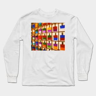 View of bottles used in Aura Soma colour therapy (M744/0029) Long Sleeve T-Shirt